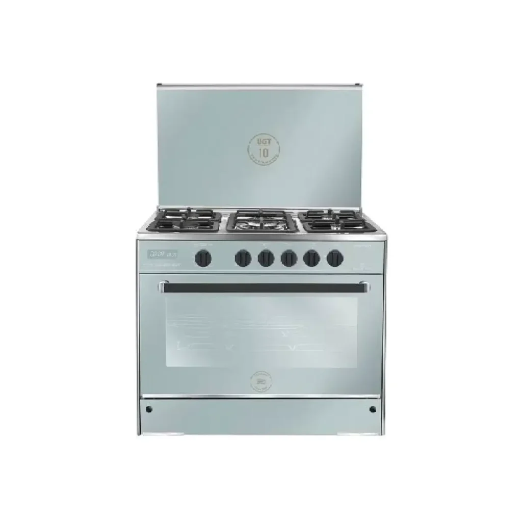 Unionaire Cooker 5 Burners Gas Full Safety with Fan Stainless Steel C69SS-GC-511-ITFS-2W-AL