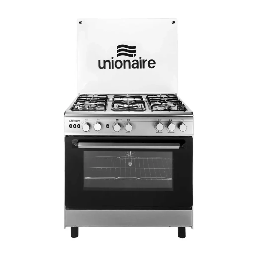 Unionaire Gusto Cooker 5 Burners Gas Silver With Fan C69SV-DC-443-ISOF-GU-AL  