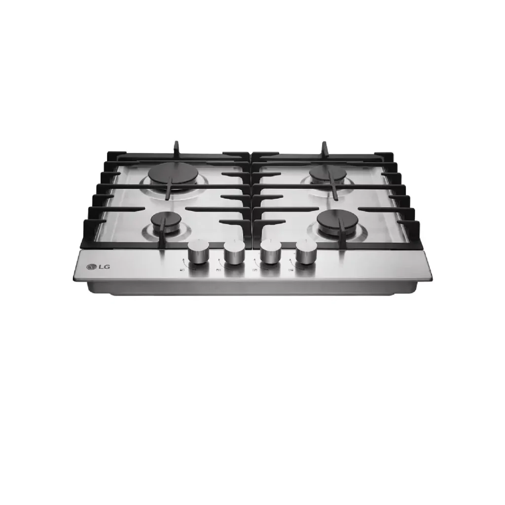 LG  Built-in Hob 60 Cm Gas 4 Burners Cast Iron Stainless Steel  HU641BBG