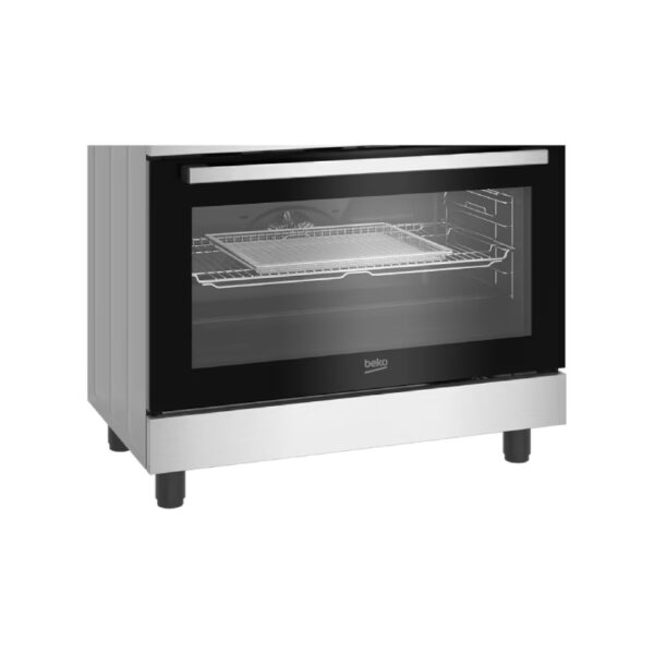 Beko Gas Cooker 5 Burners 90 Cm Air fryer Fan Cast Stainless Steel BGGR11225GXA