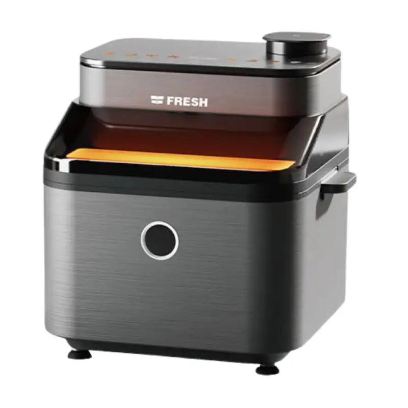 Fresh Air Fryer 7 Liters 1500 Watt Digital Steam Silver FAF-D1500GM (18967)