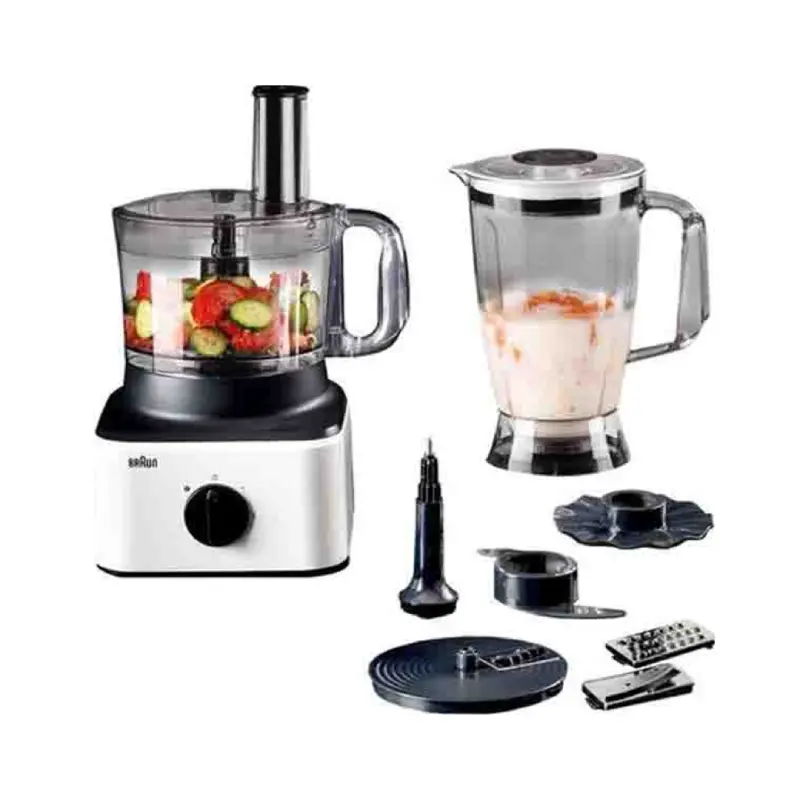 Braun Food Processor  750 Watts 2.1 Litres 8-in-1 White×Black FP0132WH