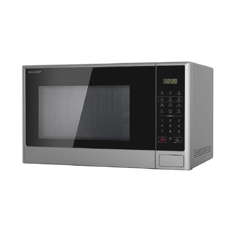 Sharp Microwave 28 Liters Solo 1100 Watts 9 Menus Silver R-280CR(S)