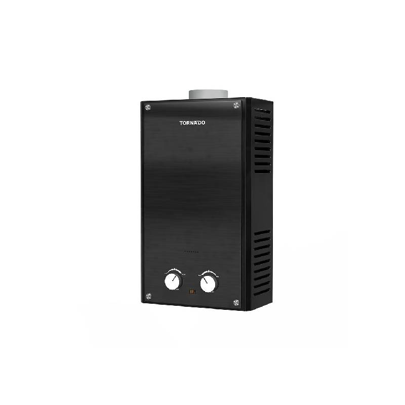 Tornado Gas Water Heater 10 liter Glass Black GHE-10MP-GB