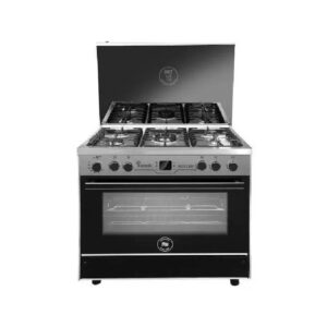 Unionaire Gas Cooker 90 cm 5 Burners Modern i-Cook Auto Cook Smart Control 2 Fans C69SS-PC-511-ICPS2F-1S-2W-AL