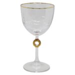 Glass set Amour gold plated