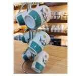 Café mug set 6 Pieces with stand Zain