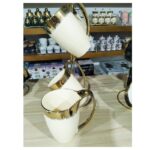Lotus cafe mug set 4 Pieces with stand 1048 Domino