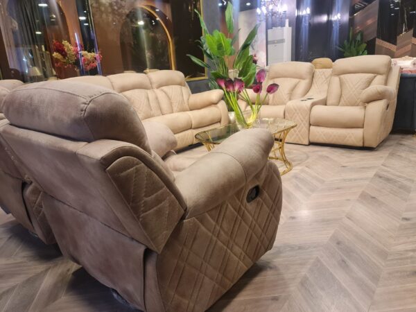 طقم انترية ليزي مدفع بإطار خشب زان أحمر