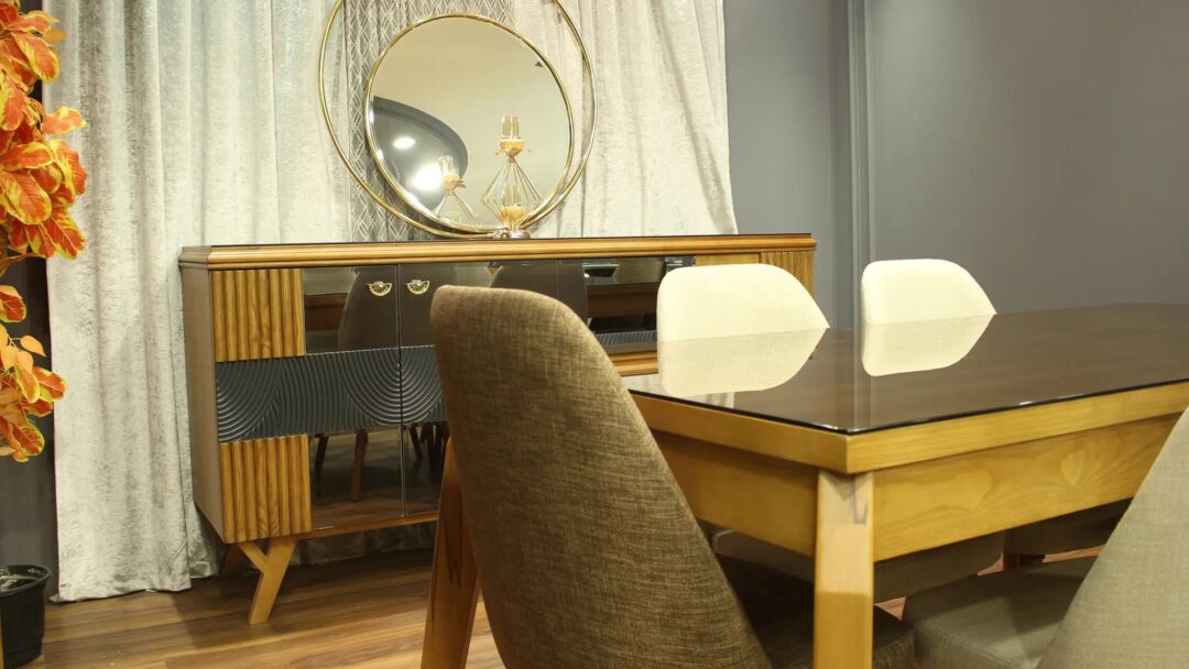 Marseille Dining Room Set - Premium Plywood & Red Beech Wood with Turkish Accessories