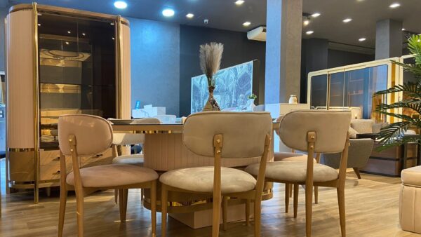 Jolie Dining Room Set - Premium Red Beech & Pine Wood with Turkish Accessories