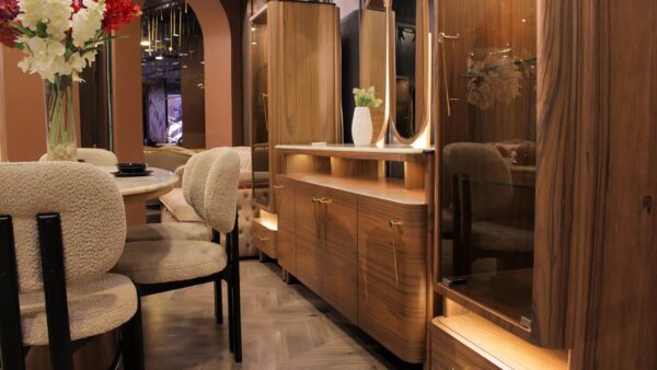 Dining Room Set - Moka - Natural Veneer with Turkish Accessories