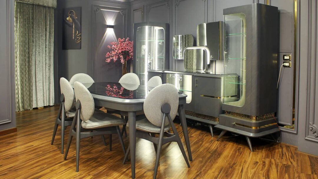 Shadows Dining Room Set - Red Beech & Moski Wood with Natural Veneer
