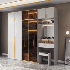 دولاب MDF ماليزي  2 باب زجاج