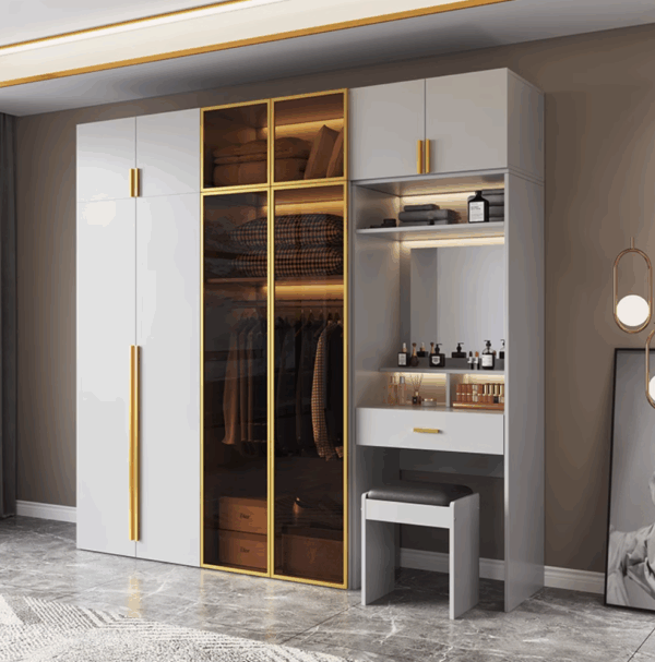 دولاب MDF ماليزي  2 باب زجاج