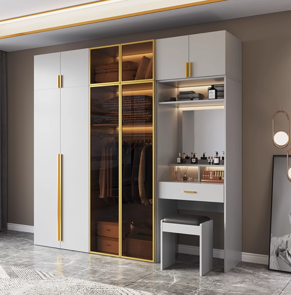 دولاب MDF ماليزي 2 باب زجاج