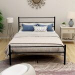 سرير معدني مع الواح خشبية 200×120 سم Bed.11