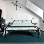 سرير ستيل Bed.19 مع قاعدة خشب ملل مقاس 200×160 سم