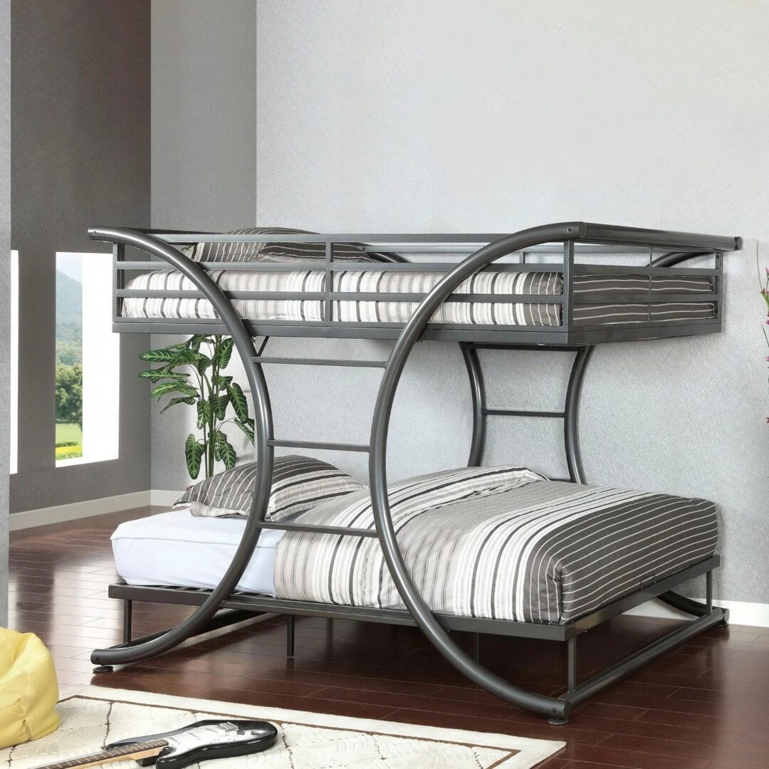 سرير معدني مع الواح خشبية 200×120×180 سم Bed.26