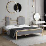 سرير ستيل مع الواح خشبية 200×160×110 سم Bed.27