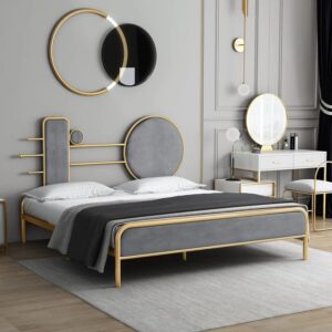 سرير ستيل مع الواح خشبية 200×160×110 سم Bed.27