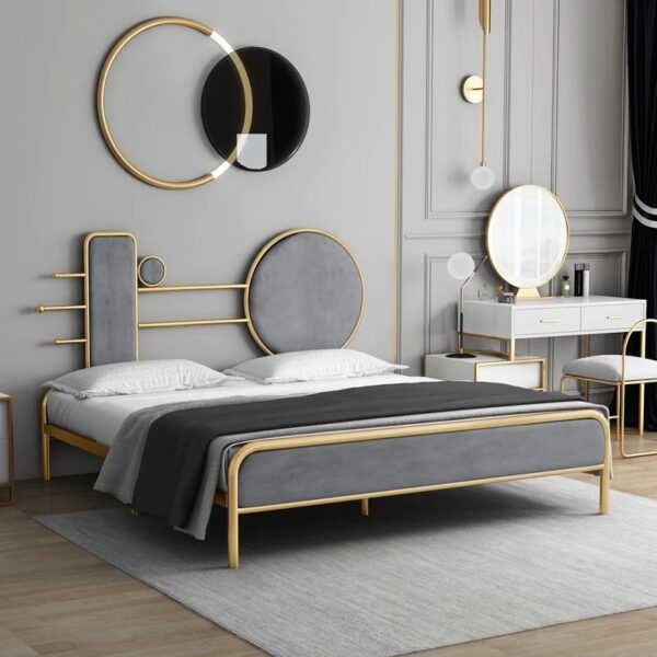 سرير ستيل مع الواح خشبية 200×160×110 سم Bed.27