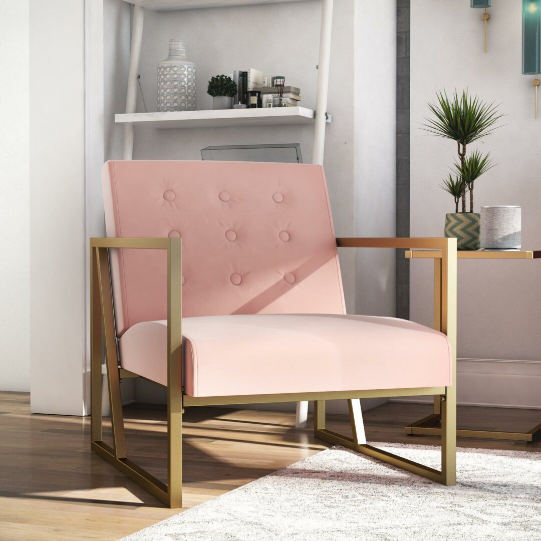 Upholstered Steel Chair - Chair.7 - 80×80×70 cm