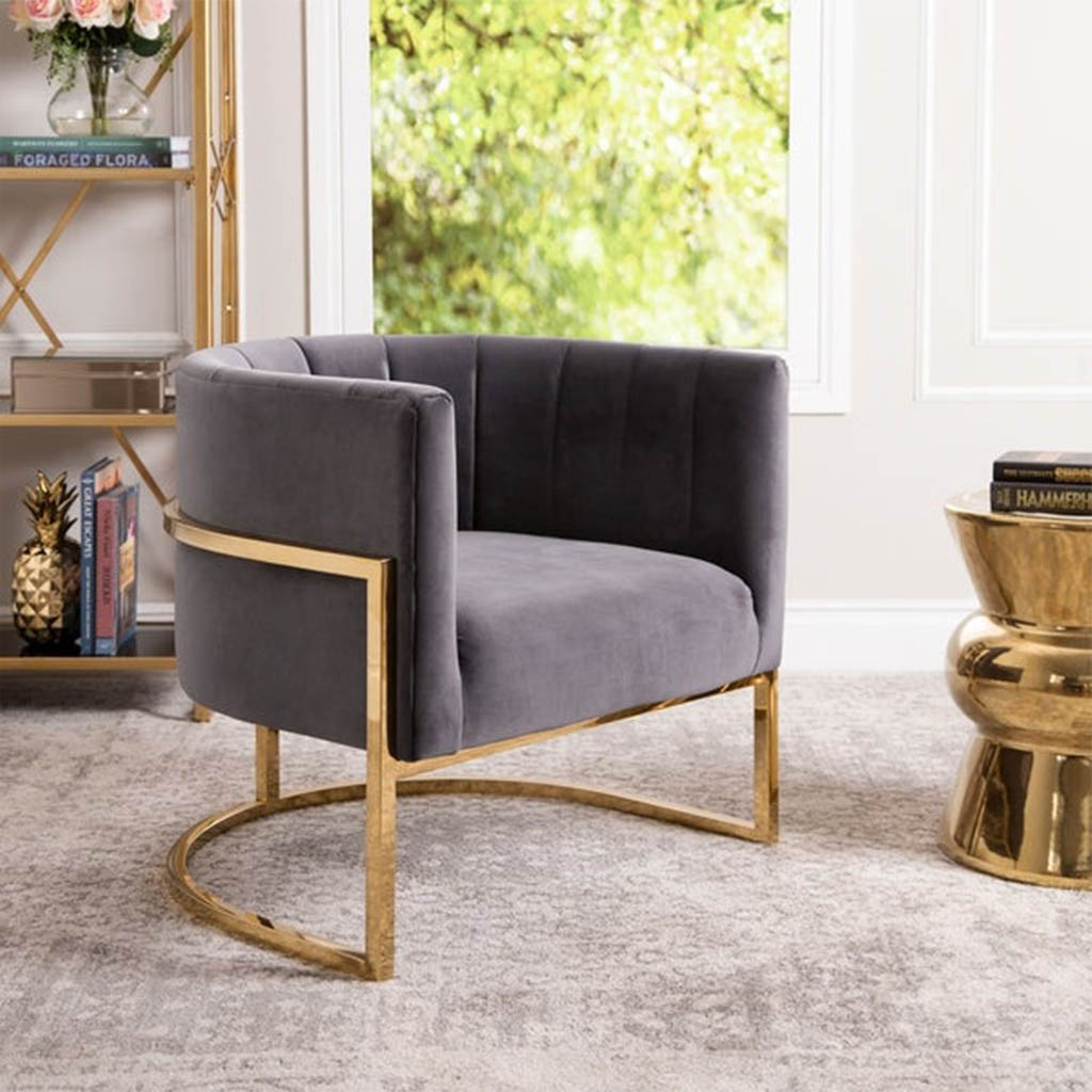 Upholstered Steel Chair - Chair.9 - 60×80×75 cm