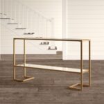 كونسول ستيل Console.13 مع سطح زجاج مقاس 140×40×90 سم