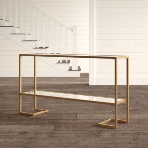 كونسول ستيل بسطح زجاج مقاس 140×40×90 سم Console.13