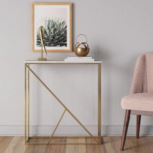 كونسول ستيل بسطح رخام كرارة مقاس 90×40×100 سم Console.14