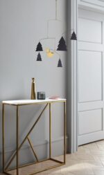 كونسول ستيل Console.15 مع سطح رخام كراره مقاس 110×40×90 سم