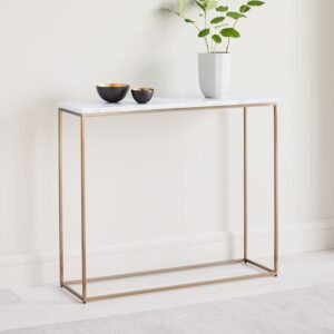 كونسول ستيل بسطح رخام كرارة 110×40×90 سم Console.16