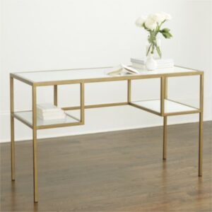 كونسول ستيل بسطح زجاجي مقاس 120×40×90 سم Console.22