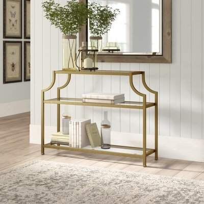 كونسول ستيل Console.23 مع سطح زجاج مقاس 120×40×90 سم