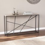 Modern console with a steel frame and MDF wood featuring an electrostatic coating.