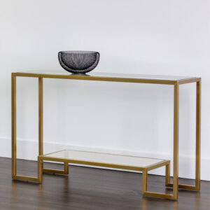 كونسول ستيل بسطح زجاجي 140×40×90 سم Console.6