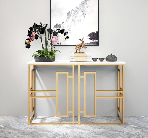 كونسول ستيل معدن مع رخام كرارة Console.88