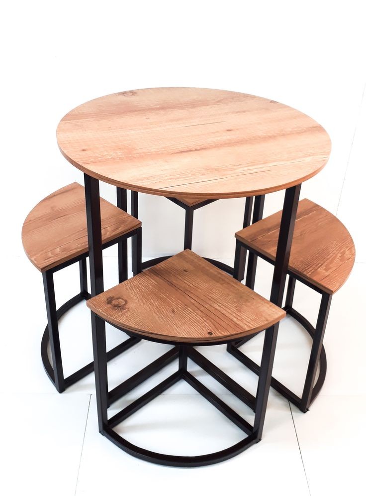 ترابيزة سفرة Dining.3 ستيل مع سطح خشب MDF مقاس 100×100×75 سم