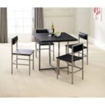 ترابيزة سفرة Dining.5 ستيل مع سطح MDF وتنجيد مقاس 100×100×75 سم