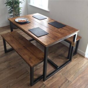 ترابيزة سفرة Dining.7 ستيل مع سطح MDF مقاس 120×60×75 سم