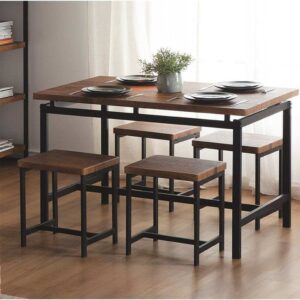 ترابيزة سفرة Dining.9 ستيل مع سطح MDF مقاس 120×80×75 سم