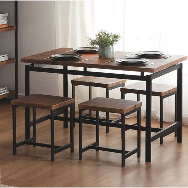 ترابيزة طعام ستيل بسطح MDF 120×80×75 سم Dining.9