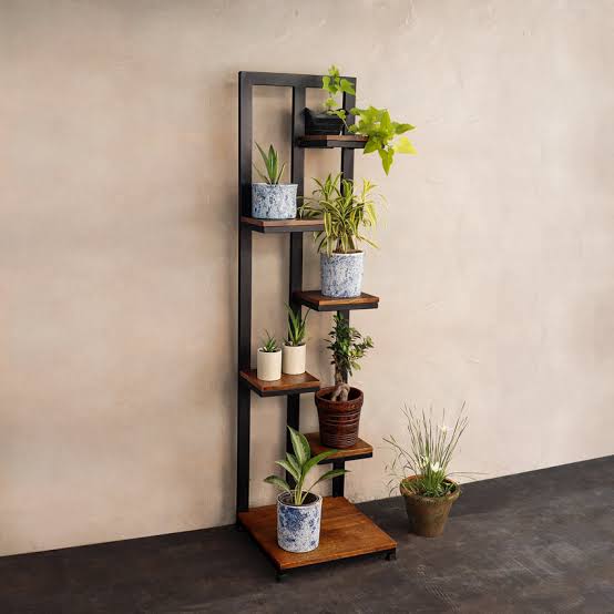 مكتبة Display Unit.3 هيكل ستيل مطلي إليكتروستاتيك مع أرفف خشب MDF