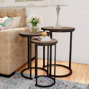 طقم ترابيزات 3 قطع بإطار ستيل وسطح MDF موديل ST.101