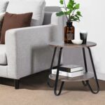 ترابيزة جانبية ST.64 بإطار ستيل وسطح MDF