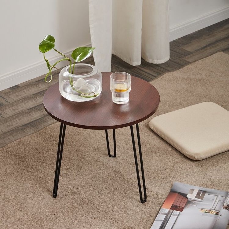 ترابيزة جانبية ST.70 بإطار ستيل وسطح خشب MDF