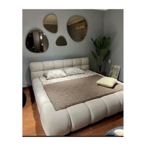 Upholstered Bed Bubbles Style - 160×195 cm Mattress Size