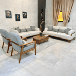 Diamond Living Room Set with Red Beech Wood and Imported Fabric