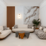 Queen Living Room Set with Red Beech Wood and Premium Imported Fabric